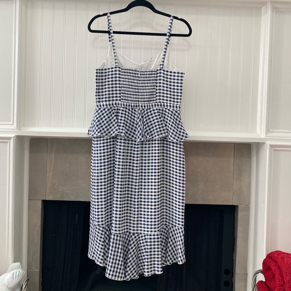 J. Crew Silk Peplum Dress in Gingham Print - Picture 6 of 15